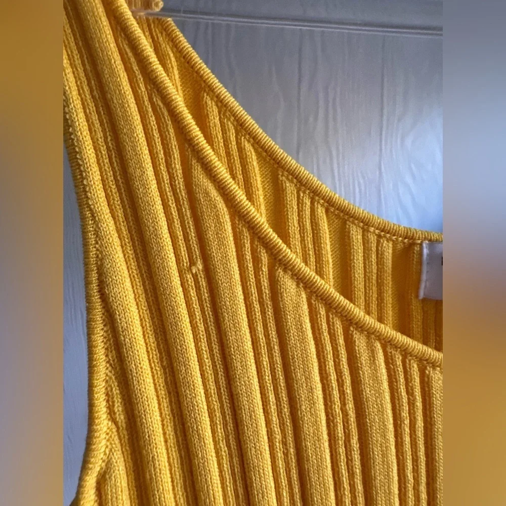 Esteban Cortazar x RTR Sunflower Yellow Knit Dress sz: M (hi-low)